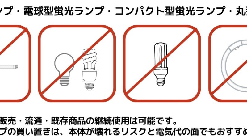 蛍光灯の生産は2027年まで！